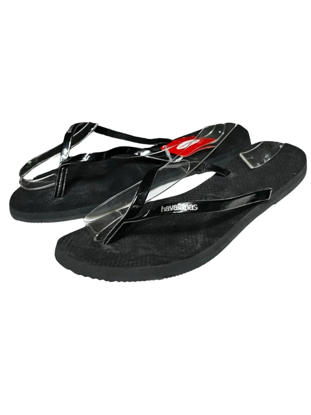 🌻NEW w/tag Havaianas You Black Glossy Thong Flip Flop Sandals Women's Size 9/10